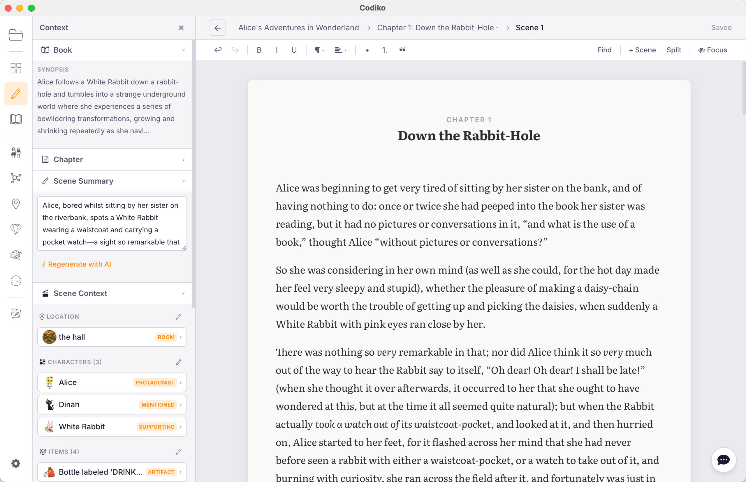 Codiko manuscript editor